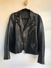 ACNE Mens Araki Black Leather Zip Up Long Sleeve Biker Moto Jacket 48/L/XL