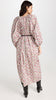 NACKIYE Blase May Multicolor Floral Print Corset Lace Up Long Sleeve Dress 38/6