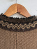 PRADA	Vtg FW 2005 Brown Tweed Wool Beaded Embellished Womens Jacket Coat 42/6