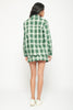 CIAO LUCIA Jane Forest Green White Plaid Check Print Ssense Jane Mini Skirt S