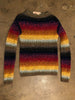 MARNI Multicolor Rainbow Stripe Print Intarsia Knit Mohair Wool Sweater 38/2