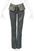 CHRISTIAN DIOR Vtg 2006 John Galliano Grey Paint Denim Flare Trouser Pant 38/6