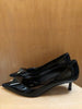 VALENTINO Black One Stud 50 Embellished Patent Leather Kitten Heel Pump 38/8/7.5