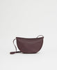 MANSUR GAVRIEL Moon Sling Dark Purple Brown Leather Small Crossbody Bag Purse