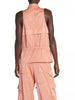 ISABEL MARANT Nadea Peach Button Up Tie Cargo Vest Nazemi Slouch Pant Set 36/4