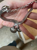 SCHIAPARELLI Vtg Silver Chain Liink Braided Ball Knot Jewelry Bracelet