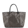 GOYARD Saint Louis GM Brown Black Canvas Monogram Print Large Tote Bag Purse