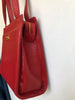 CHANEL - Vtg 1997-1999 Red Caviar Leather  Gold CC Tote Shoulder Bag Purse