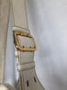 PRADA Caribu Off White Ivory Leather Large Weekender Duffle Shoulder Bag Purse