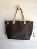 LOUIS VUITTON Neverfull Brown Canvas Monogram Print Shoulder Bag Tote Purse