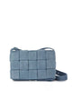 BOTTEGA VENETA Cassette Light Blue Jean Denim Woven Crossbody Shoulder Bag Purse