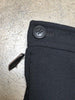 HERMES Black Vtg Wool Side Zip Button Wide Leg Dress Pant Womens Trouser 40/8