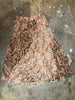 ZIMMERMANN 750 Candescent Waterfall Brown Multicolor Paisley Silk Midi Skirt 2/M