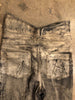 CHRISTIAN DIOR Vtg 2006 John Galliano Grey Paint Denim Flare Trouser Pant 38/6