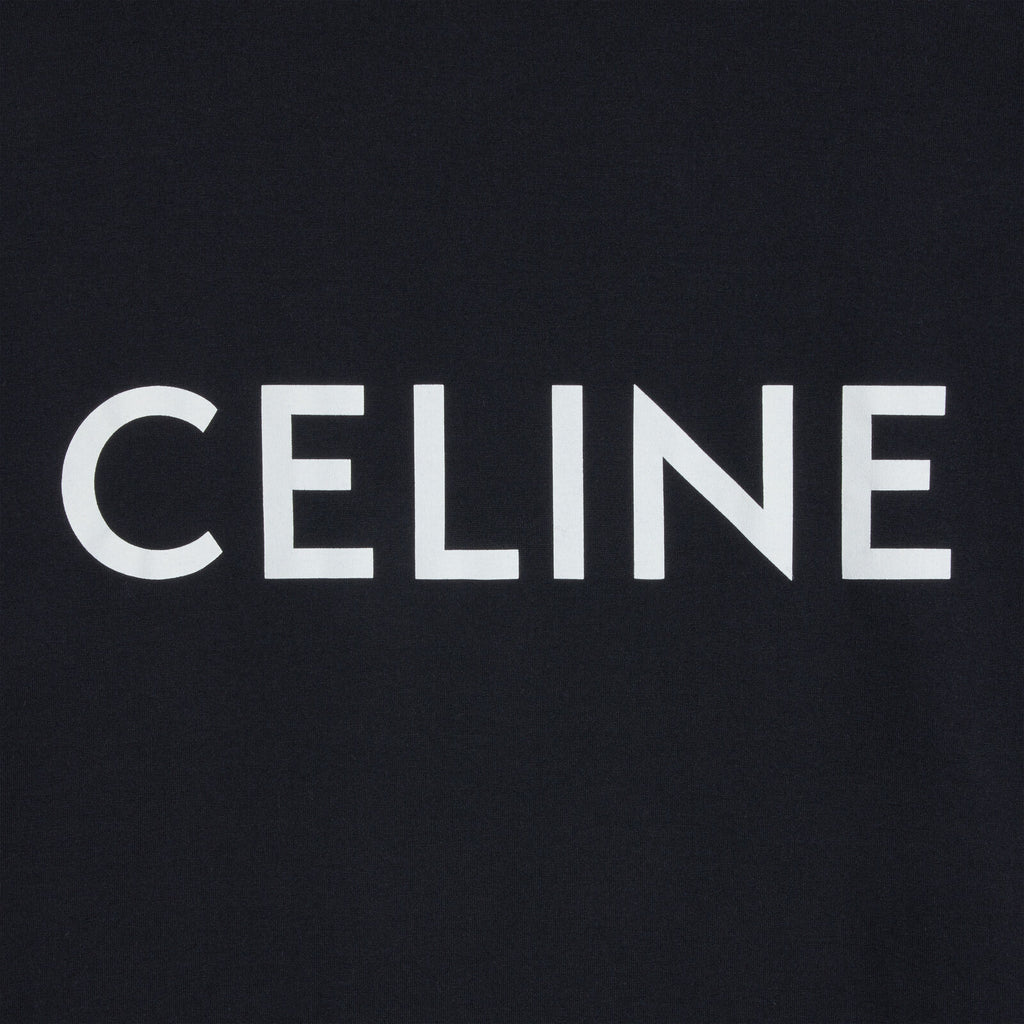 CELINE NWT $600 Men's Black White Logo Cotton Short Sleeve Top Tee T Shirt XXL