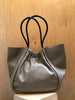 PROENZA SCHOULER Taupe Brown Gray Leather Black Large Tote Bucket Bag Purse