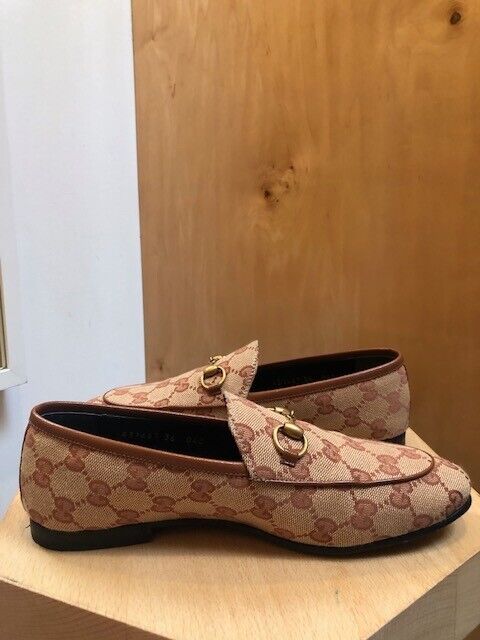 GUCCI Jordaan Monogram GG Supreme Beige Brick Red Canvas
