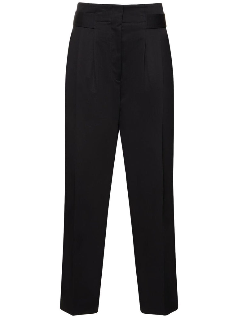 TOTEME NWT Black Double Pleated Cotton Straight Leg Ssense Pant Trouser 38/6