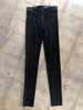 ALICE & OLIVIA NWT Zip Front Black Suede Lambskin Skinny Dress Pant Legging 0