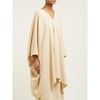 THE ROW NWT $1600 Iona Butter Cream Beige Stretch-Crepe Kaftan Viscose Dress M/L