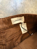 LEMAIRE $500 Cigar Brown High Waisted Womens Straight Leg Denim Pant Jeans 38/6