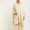 THE ROW NWT $1600 Iona Butter Cream Beige Stretch-Crepe Kaftan Viscose Dress M/L