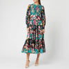 ZIMMERMANN NWT Allia Spliced Blue Multicolor Floral Print Silk Patchwork Dress 0