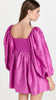 AZEEZA NEW Cameron Orchid Purple Pink Empire Waist Long Sleeve Silk Mini Dress L