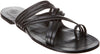 THE ROW Cannes Black Crossover Strap Leather Strappy Slide On Flat Sandal 39/9