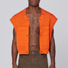 ECKHAUS LATTA $800 Mobile Flame Orange Crop Unisex Nylon Cargo Vest/Jacket XS