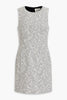 TOVE NWT $615 Eve Black White Gray Tweed Boucle Knit Sleeveless Mini Dress 40/8