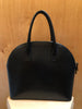 MANSUR GAVRIEL Black Rounded Top Leather Gold Hardware Handle Shoulder Bag Purse