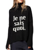 ZADIG & VOLTAIRE Alma Je Ne Sais Quoi Black Knit Wool Turtleneck Sweater M