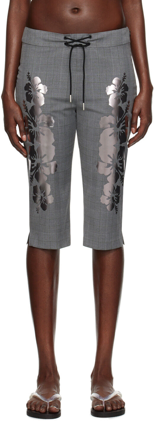 I'M SORRY BY PETRA COLLINS Mimi Wade Edition Gray Plaid Shorts Blazer Suit Set S