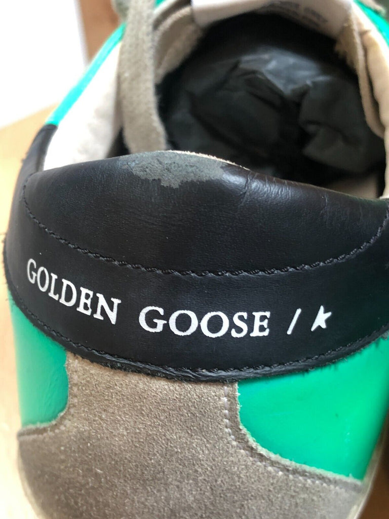 GOLDEN GOOSE Super-star Gray Green White Camo Print Canvas Leather Sneaker 40