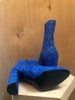 SAINT LAURENT Lou Blue Glitter Sequin 95 Zip Ombre Calf Ankle Boots 40/10