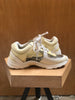 CHANEL White Yellow Transparent Clear PVC Plastic Vtg Low Top Leather Sneaker 35