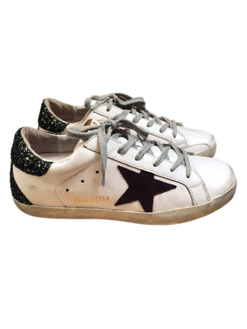 GOLDEN GOOSE Seastar Superstar Leopard Print Calf Pony Hair Leather Sneaker 40