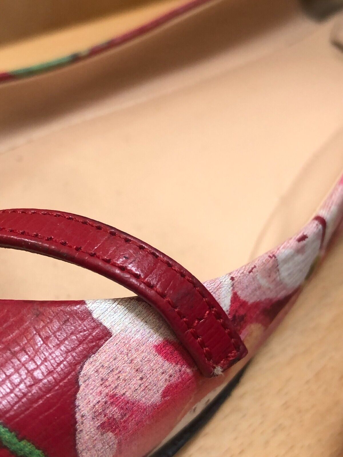 【関税&送料込】Gucci Red Original Gg Fabric Ballerinas Gucci Red monogram GG logo Rubber Jelly Ballet Ballerina