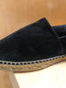 SAINT LAURENT Men's Black Suede Slip On Flat Espadrille Sandals 43/9-9.5