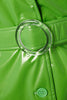 HVN TENDER LOVING CARE Caitlyn Bright Green PVC Belt Vinyl Trench Jacket Coat S