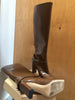 WANDLER Isa Jazz Camel Tan Brown Leather Square Toe Stirrup Knee High Boot 36