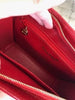 CHANEL - Vtg 1997-1999 Red Caviar Leather  Gold CC Tote Shoulder Bag Purse
