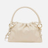 YUZEFI NWT Bom Cream Beige Taupe Leather Scrunch SSense Gold Shoulder Bag Purse