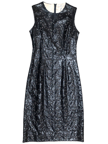 FLORAL METALLIC DRESS