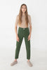 JESSE KAMM Ranger Olive Green Cotton Canvas Straight Slim Tapered Leg Pant 4/6