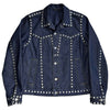 DRIES VAN NOTEN Mens Indigo Blue Studded Long Sleeve Trucker Jean Denim Jacket M