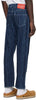 MARNI NWT $700 Men's Blue Stripe Print Cotton Straight Leg Ssense Pant Jeans M