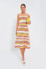 ULLA JOHNSON NWT $700 Gaia Agate Multicolor Knit Sleeveless Midi Dress P/XS