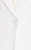 SERGIO HUDSON $1,100 White Crepe Tuxedo Strong Shoulder Single Breasted Blazer 0